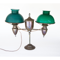 Lot 207: Brass Student Lamp