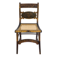 Lot 208: Mid 19th c. Decorated Side Chair