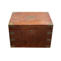 Lot 209: 19th c. Brass Bound Silver Storage Box