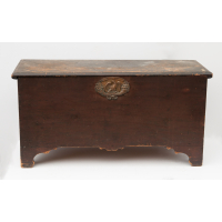 Lot 213: 18th c. Six Board Blanket Box