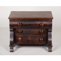 Lot 214: Mid 19th c. Miniature Bureau