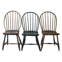 Lot 215: Three Bowback Windsor Side Chairs