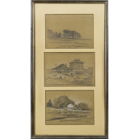 Lot 247: Three Framed (and Matted Together) Studies