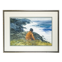 Lot 88: Watercolor Seascape by Dan Stone