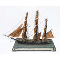 Lot 91: Exceptional 19th c. Carved Ship Model