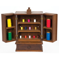 Lot 117: Sister's Miniature Sewing Cupboard
