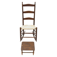 Lot 163: Sister's Production Rocking Chair and Footstool