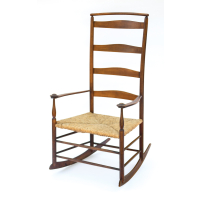 Lot 168: Brother's Transitional Production Rocking Chair