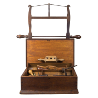 Lot 194: Tool Box, Tools and Long Saw