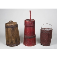 primitive, butter, churn, pail, pine