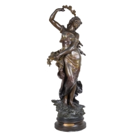 victorian, bronze, statue