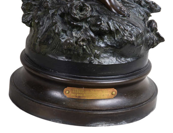 victorian, bronze, statue