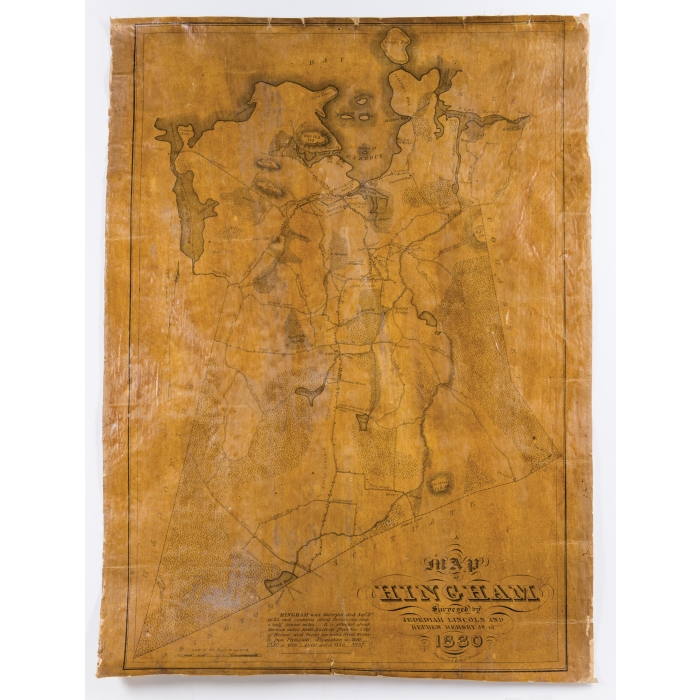 map, hingham, 1830