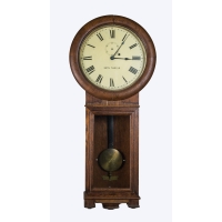 regulator, clock, oak