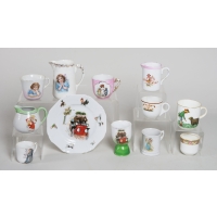 children's, ceramic, cups, saucers