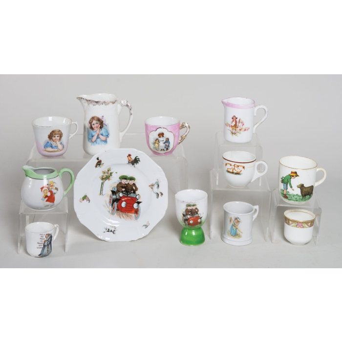 children's, ceramic, cups, saucers