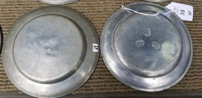 pewter, plates