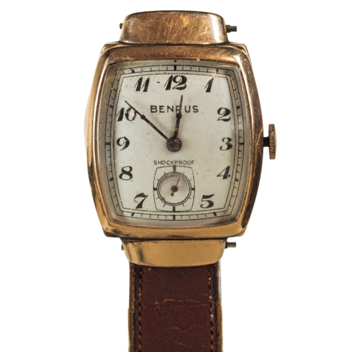 benrus, wristwatch, 14k