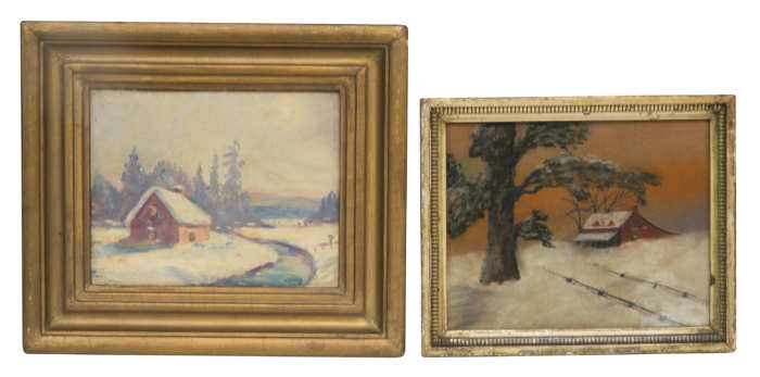 oil, paintings, winter