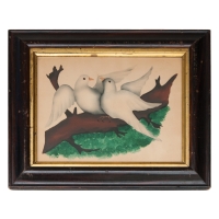 watercolor, doves