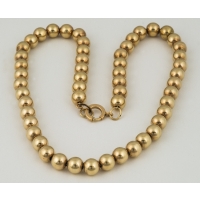 14k, gold, bead, necklace