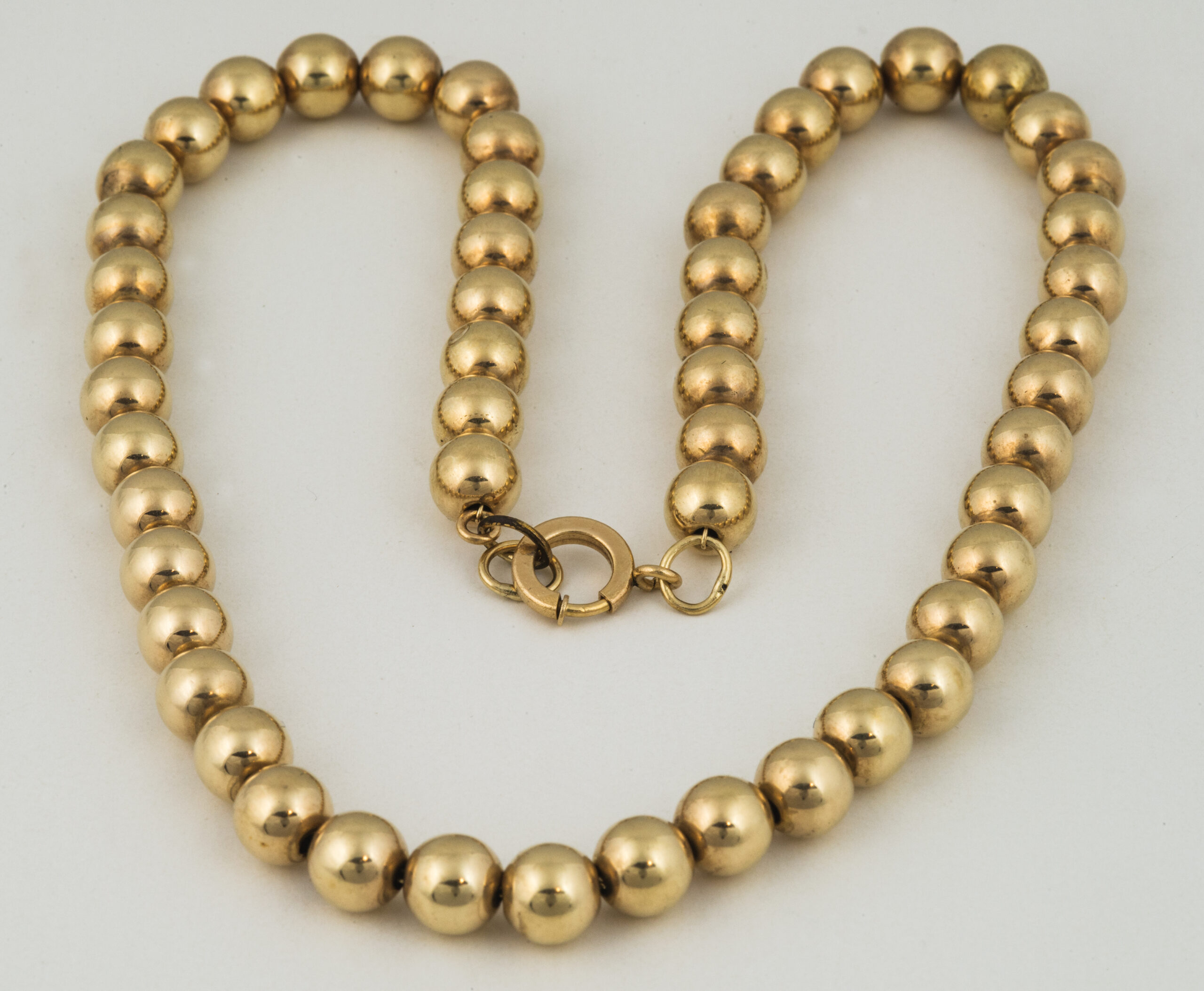 Lot 95: 14K Gold Bead Necklace – Willis Henry Auctions, Inc.