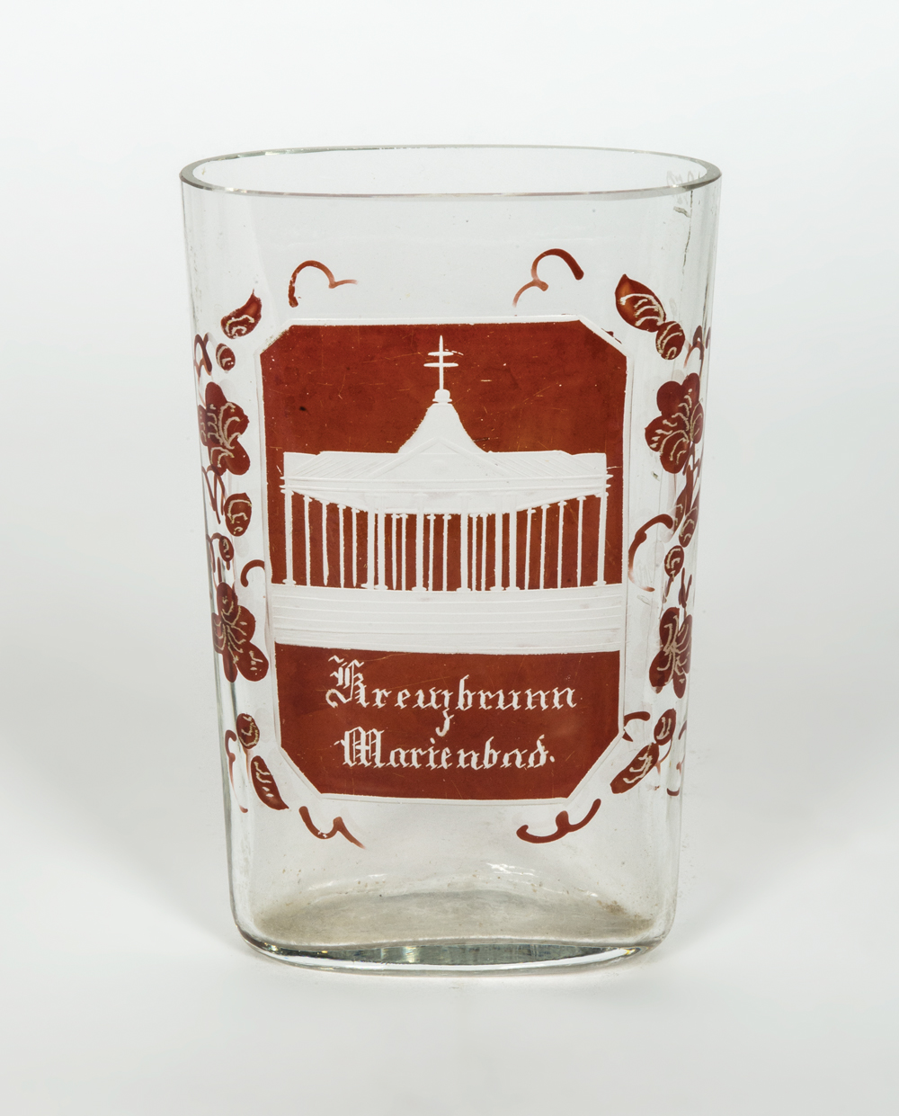 Lot 108: Three Pieces of 19th C. Bohemian Glass