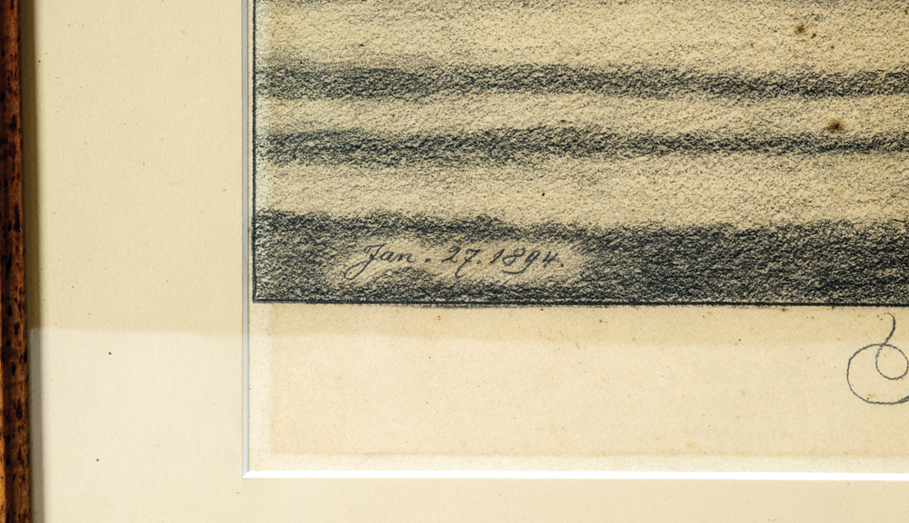 Lot 125A: Pencil Architectural Drawing - Image 2