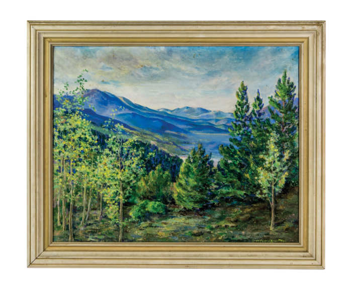 Lot 208: 20th C. Summer Landscape Oil – Willis Henry Auctions, Inc.