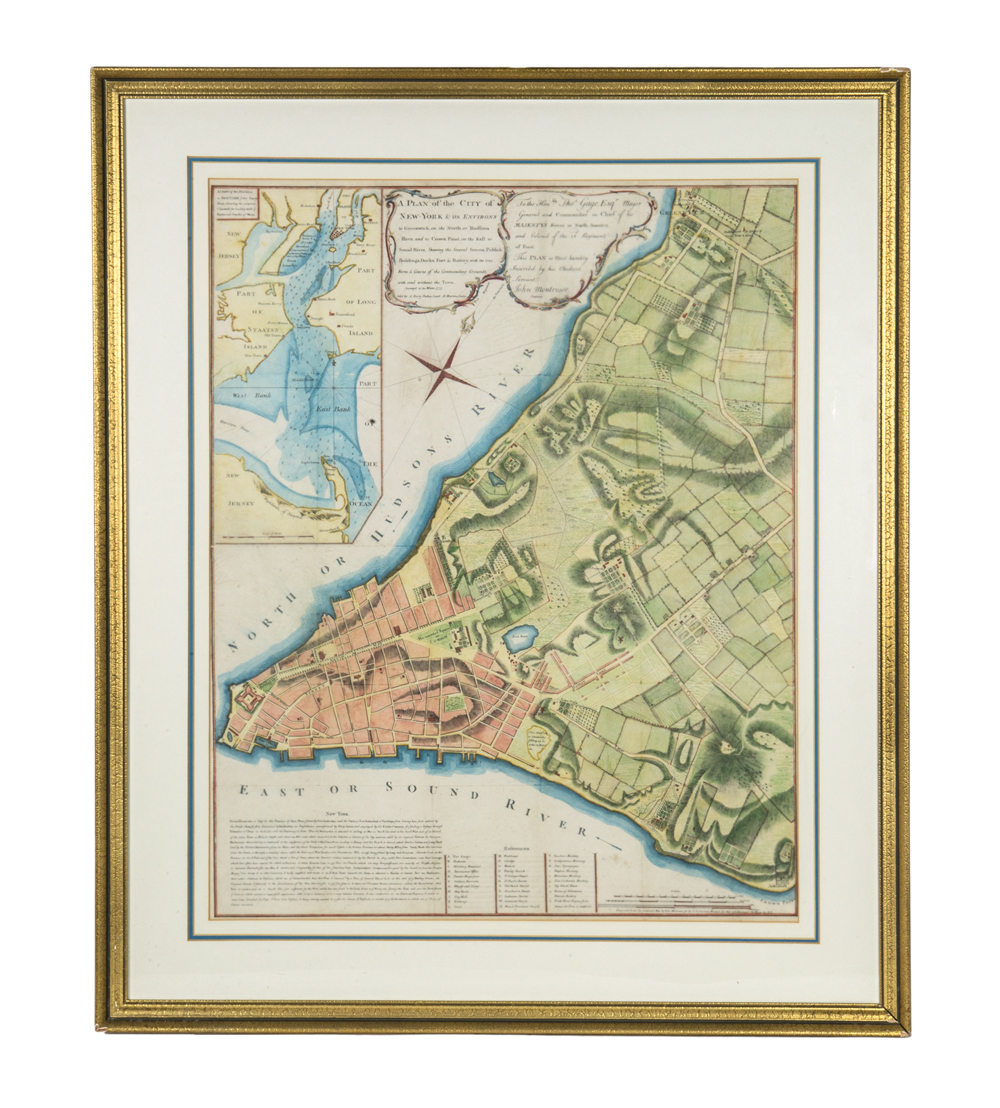 Lot 21: 19th C. Map of New York