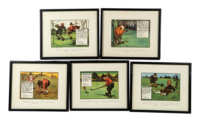 Lot 239: Five Humorous Golf Prints