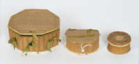 Lot 136: Fancy Goods Poplarware Boxes and Tray