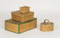 Lot 212: Shaker Woven "Fancy Goods" Poplarware