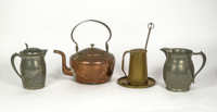 Fire Lighter, Teakettle, Coffee Pot And Pitcher