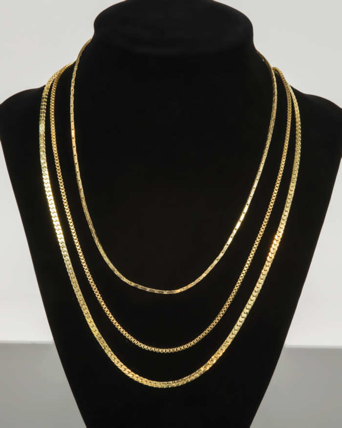 Three Gold Necklaces