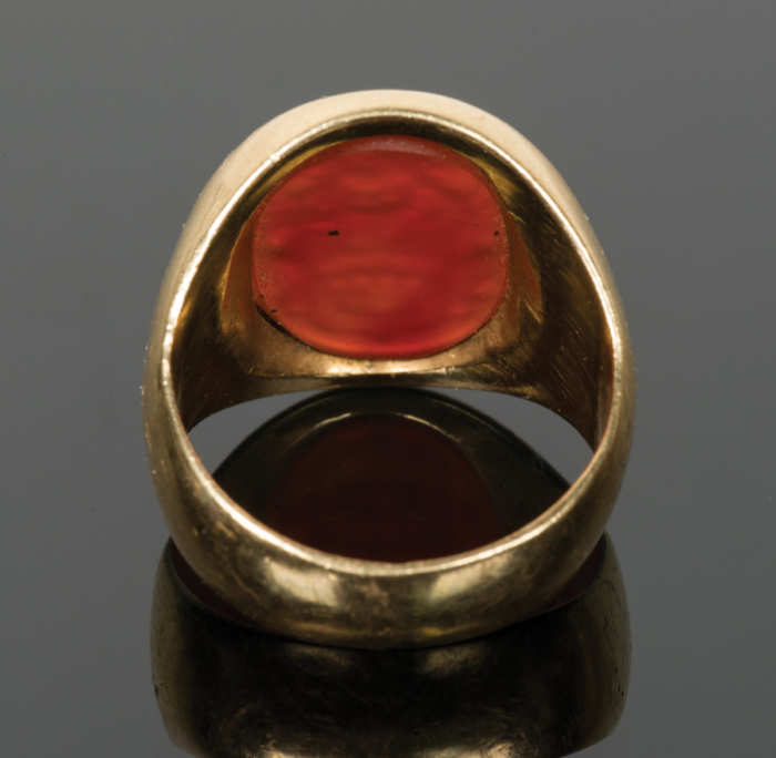 Gold Ring with Carnelian