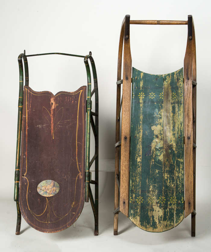 Two Late 19th C. Children's Sleds