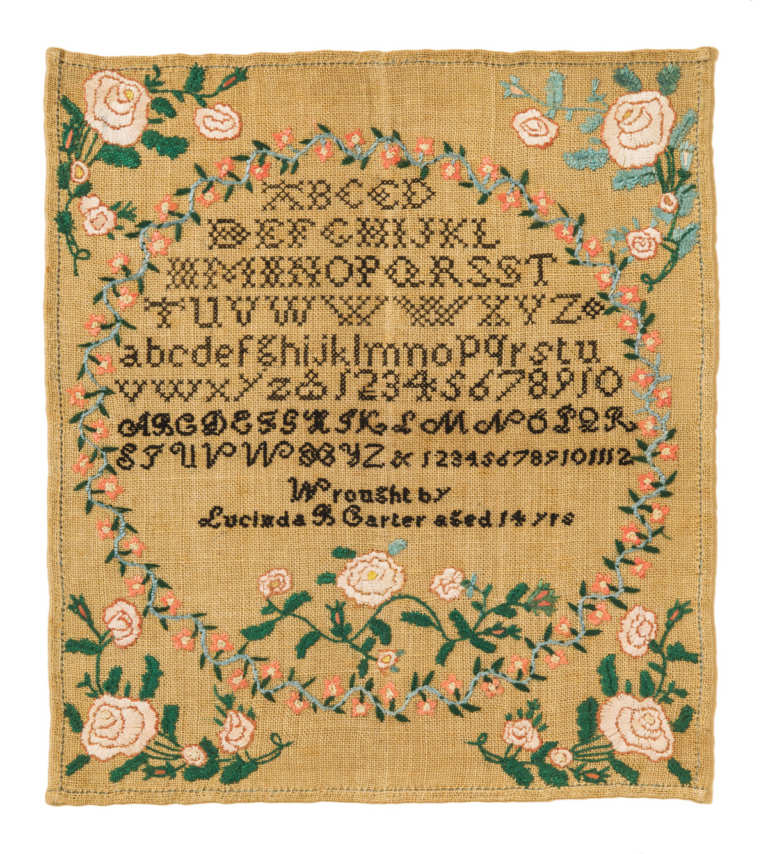 Lot 161 Needlework Sampler Willis Henry Auctions, Inc.
