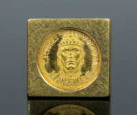 Gold Ring with Inset Coin