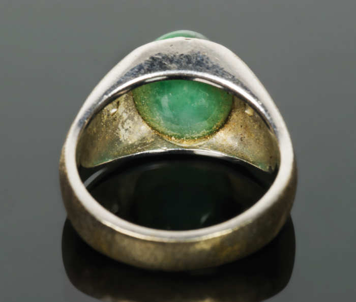 Gold Ring with Green Stone