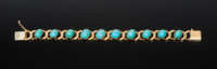 Gold Bracelet with Turquoise