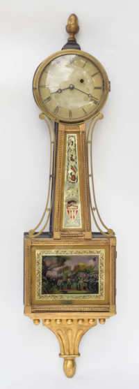 Lot 115: Early American Banjo Clock