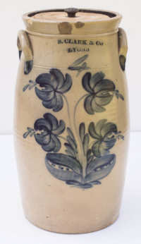 Lot 129A: 19th C. Stoneware Churn