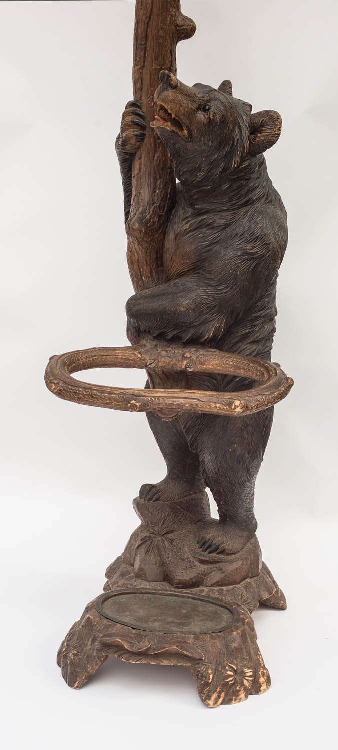 Lot 136: Antique Black Forest Hat Rack, and Umbrella Stand - Image 3