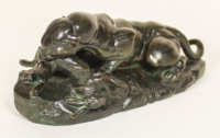 Lot 144: Bronze of Jaguar and Hare