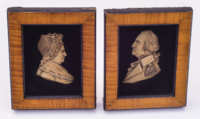 Lot 147A: Early 19th C. Wax Portraits