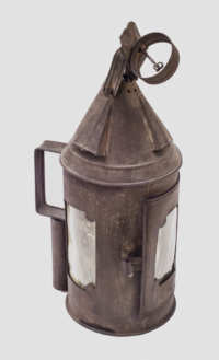 Lot 153: 18th/19th C. Tin Candle Lantern