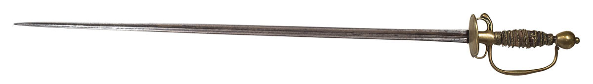 Lot 102: 18 C. Walking Out Triangular Bladed Sword