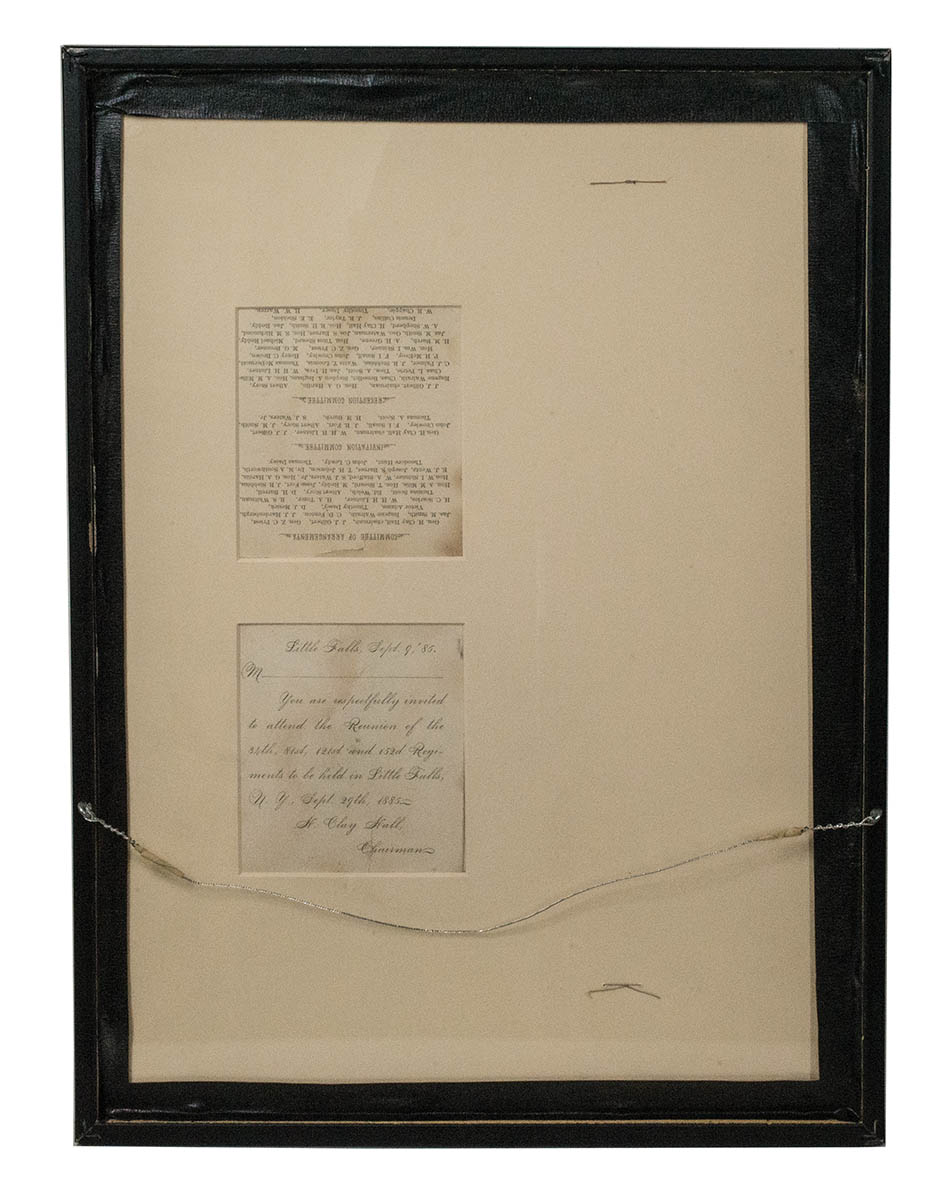 Lot 107A: 1885 Invitation and Commemorative Ribbon - Image 2