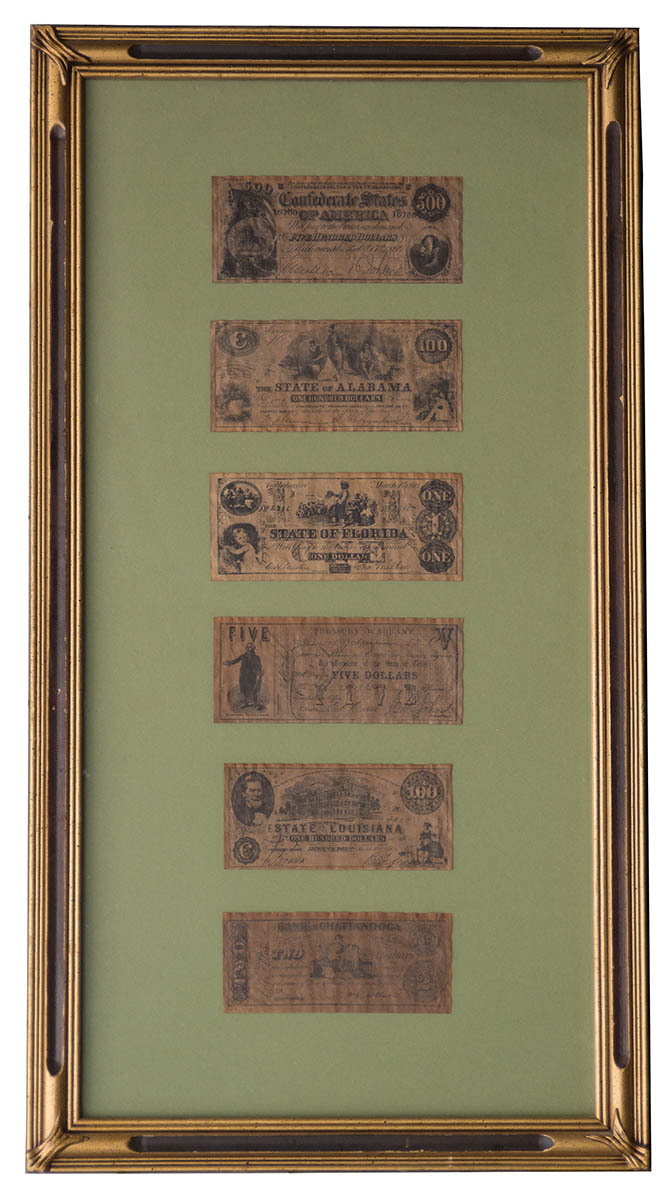 Lot 110B: Two Framed and Matted Confederate Money and Bonds - Image 2
